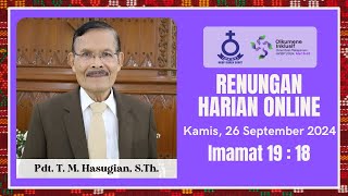 Renungan Harian Online HKBP Duren Sawit 26 September 2024 [upl. by Edroi82]