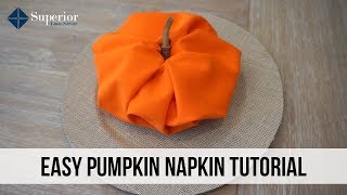 Easy Halloween Pumpkin Napkin Tutorial [upl. by Eannyl]