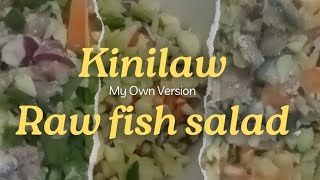 How to make a Kinilaw kilawin raw fish salad [upl. by Attolrac539]