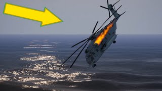 GTA 5 Helicopter Crashes  How survivable are they 6 [upl. by Nyrrat]