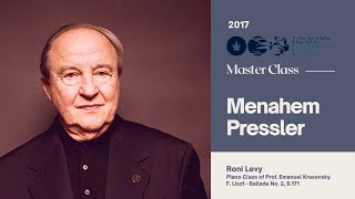 Menachem Pressler  Master Class  Piano Roni Levy [upl. by Burkley]