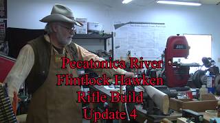 Pecatonica River Flintlock Hawken Rifle Build Update 4 Fitting the Tang [upl. by Sillyrama]