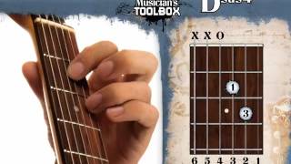 How to play the D sus 4 chord on guitar Dsus4 [upl. by Aynwad]