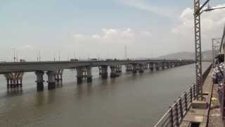 18Km Long Thane Creek Bridge Onboard Mumbai Suburban Local Train [upl. by Sliwa]