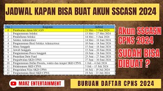 BUAT AKUN SSCASN SUDAH BISA ⁉️ KAPAN JADWAL PEMBUATAN AKUN SSCASN CPNS 2024 PERIODE 2 TERBARU [upl. by Marnie]