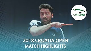 2018 Croatia Open Highlights I Gionis Panagiotis vs Benedikt Duda 12 [upl. by Nylitak]