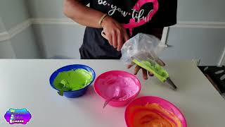 NeonBright Color Buttercream Tutorial CupcakeCake Gel Color Tutorial Easy Coloring Frosting [upl. by Enined]