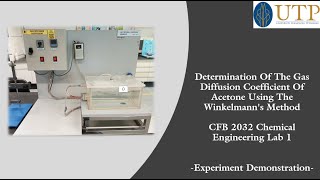 Determination Of The Gas Diffusion Coefficient Of Acetone Using The Winkelmanns Method [upl. by Criswell]