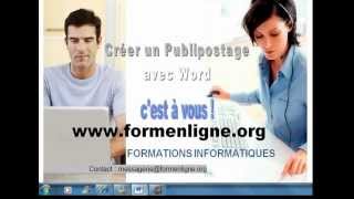 quotFusionnerquot et imprimer les lettres dun publipostage Word 2010 vidéo4 cas12 [upl. by Aikas]