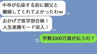 【LINE】私が年収1億だと知らず浮気して出て行った夫と連れ子「医学部合格したｗ貧しい老後頑張れｗ」私「学費高いけど大丈夫？」→そのままブロックした結果ｗ【総集編】 [upl. by Oileduab]