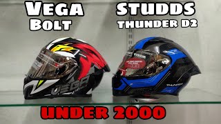 studds thunder vs Vega bolt which is best helmet under 2000 [upl. by Vasos]