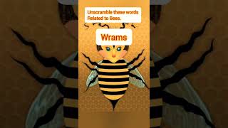 Vocabulary Quiz  Bees🐝WATCH TILL END FOR ANSWERS 🍯unscramble languagelearning learnenglish [upl. by Harmaning246]