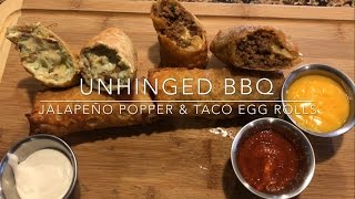 Jalapeno Popper amp Taco Egg Rolls  ubbq [upl. by Alfred107]