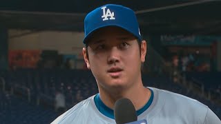 Shohei Ohtani Postgame Interview on Becoming First Player to Reach 5050 [upl. by Nani]