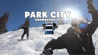 Utah Snowboard Trip Pt1  Park City [upl. by Nyladgam]