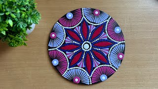 Dot Mandala Painting  Dot Art for beginners  Step by Step Dot Mandala Painting  Dotting Art [upl. by Suolekcin]