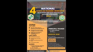 National 4th Hands on Training Workshop on Microbial NGS Data Analysis and Artificial intelligence [upl. by Eelirak]