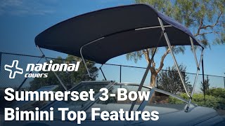 3Bow Bimini Top Product Features  Summerset  National Covers [upl. by Reilamag869]