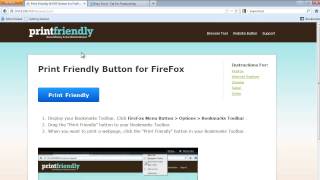 How to add the Print Friendly amp PDF button to FireFox [upl. by Yllen]