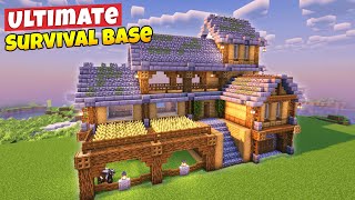 Minecraft Ultimate Survival House Tutorial⚒️ [upl. by Jayme]