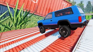 Cars Van vs Stairs Jump Extreme Crash 3 BeamNG drive [upl. by Animehliw]