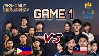 PHILIPPINES VS MALAYSIA GAME 1  SEA GAMES 2023 MLBB FINALS TAGALOG [upl. by Zwick]