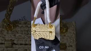 Unboxing Celine Mini Chain Claude In Raffia [upl. by Assenad367]