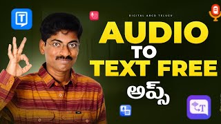 3 Free Voice to Text Converter Apps  Best Audio to Text Typing Software [upl. by Ramraj]