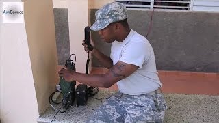 Army Specialist Prepares a FalconIII PRC117G Radio [upl. by Cinelli]