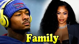 Stefon Diggs Family With Girlfriend Tae Heckard 2024 [upl. by Eilhsa]