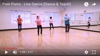 Pom Poms  Line Dance Dance amp Teach [upl. by Dinah]