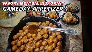 Savory MeatballandOnion Gravy Recipe  Appetizer  Ray Macks Kitchen and Grill [upl. by Rodie]