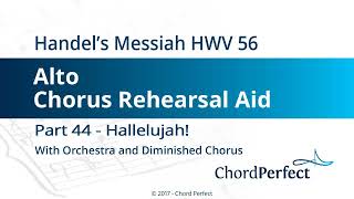 Handels Messiah Part 44  Hallelujah  Alto Chorus Rehearsal Aid [upl. by Coral757]