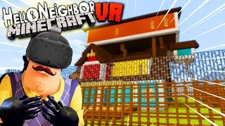 CAN WE ESCAPE THE NEIGHBORS PRISON IN VR MINECRAFT  Hello Neighbor Minecraft VR Gameplay [upl. by Enid]