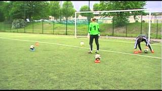 entrainement gardien but  exercice plongeon 3 gardien de but goalkeeper training [upl. by Sucramraj]