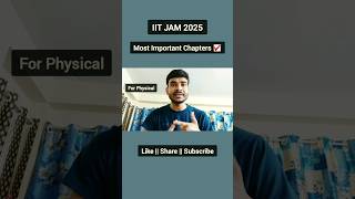 IIT JAM 2025 Chemistry Most Important Chapters ☑️  Inspire Chemistry shorts iitjam2025 [upl. by Neehcas]