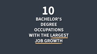 Bachelors degree occupations with the largest job growth [upl. by Riley]