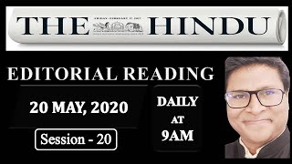 TheHinduEditorialReadingwithSantoshSir Session20 [upl. by Ardnyk345]