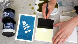 Cyanotype workshop Beautiful floral blue prints [upl. by Valora]