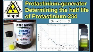 DIY Protactinium generator  determining the short half life of Pa234 [upl. by Aiciruam699]