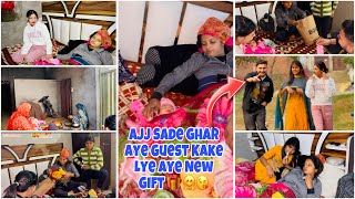 Ajj Sade Ghar Aye Guest Kake Lye Aye New Gift 🎁 🤗😘karanjagpreetvlogs [upl. by Chirlin]