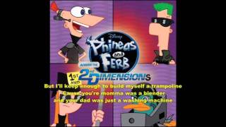 Phineas and Ferb Across the 2nd DimensionRobot Riot Extended LyricsHD [upl. by Daukas]