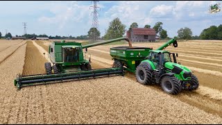 Wheat Harvest 2024 near Greenfield Indiana [upl. by Ahsienar]