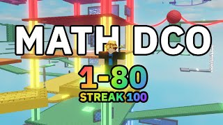 Roblox  Math Difficulty Chart Obby 180 Walkthrough [upl. by Eiramannod]