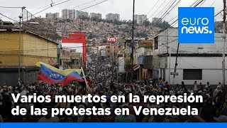 Varios muertos en la represión de las protestas por los resultados de las elecciones en Venezuela [upl. by Okime2]