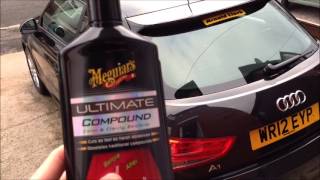 Meguiars Ultimate Compound amp Armor All Shield on Audi A1 [upl. by Aytnahs]