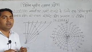 त्रिविम धुर्वीय खमध्य प्रक्षेप 1250000000stereographic polar zenithal projection13 [upl. by Needan]