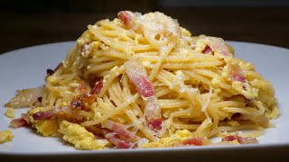 Spaghetti Carbonara  original amp sehr einfach  fertig in 15 Minuten [upl. by Asseralc]