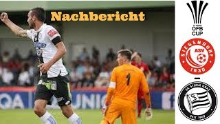 Erste Pflicht erfüllt ASV Siegendorf  SK Sturm Graz 02 Nachbericht ÖFB  Cup 1Runde [upl. by Bruce]