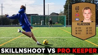 HOW GOOD IS A 60 RATED KEEPER IN REAL LIFE skillNshoot vs Pro Goalkeeper [upl. by Lorrin14]